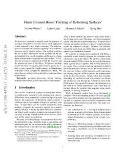 Finite Element Based Tracking of Deforming Surfaces