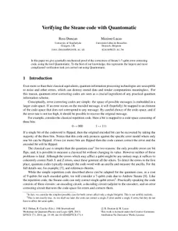 Verifying the Steane code with Quantomatic