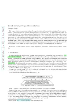 Towards Multistage Design of Modular Systems