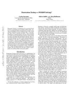 Penetration Testing == POMDP Solving?