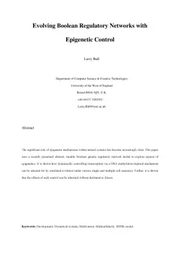 Evolving Boolean Regulatory Networks with Epigenetic Control
