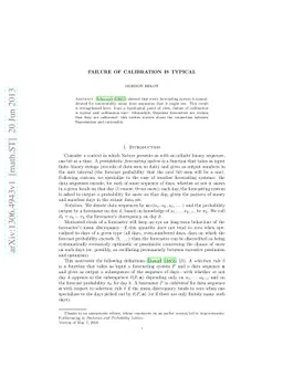 Failure of Calibration is Typical