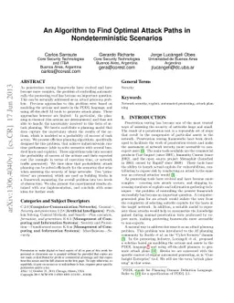 An Algorithm to Find Optimal Attack Paths in Nondeterministic Scenarios