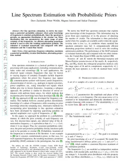 Line Spectrum Estimation with Probabilistic Priors
