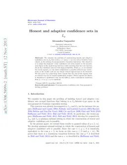 Honest and adaptive confidence sets in Lp