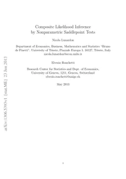 Composite Likelihood Inference by Nonparametric Saddlepoint Tests