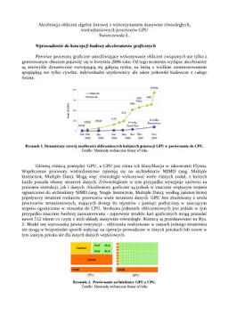 Akceleracja obliczen algebry liniowej z wykorzystaniem masywnie
  rownoleglych, wielordzeniowych procesorow GPU