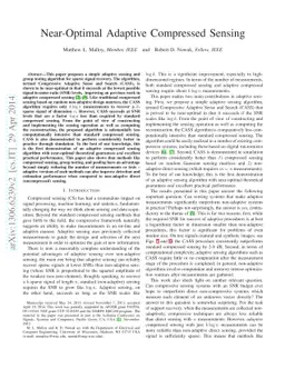Near-Optimal Adaptive Compressed Sensing