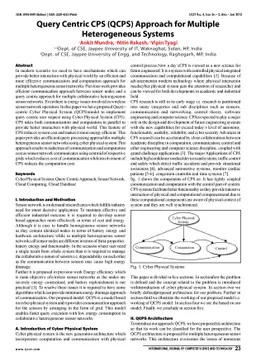 Query Centric CPS (QCPS) Approach for Multiple Heterogeneous Systems