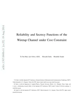 Reliability and Secrecy Functions of the Wiretap Channel under Cost
  Constraint