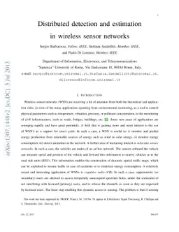 Distributed Detection and Estimation in Wireless Sensor Networks