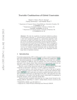 Tractable Combinations of Global Constraints
