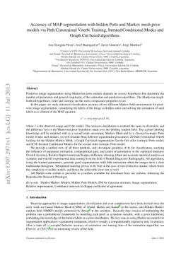 Accuracy of MAP segmentation with hidden Potts and Markov mesh prior
  models via Path Constrained Viterbi Training, Iterated Conditional Modes and
  Graph Cut based algorithms