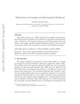 Multivariate two-sample extended empirical likelihood