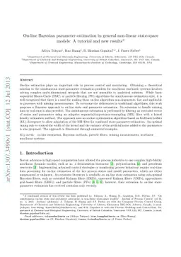 On-line Bayesian parameter estimation in general non-linear state-space
  models: A tutorial and new results