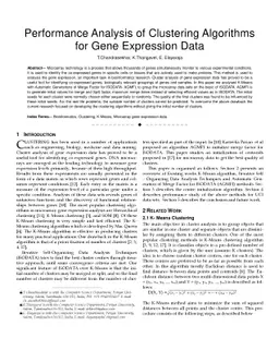 Performance Analysis of Clustering Algorithms for Gene Expression Data