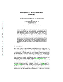 Improving MUC extraction thanks to local search