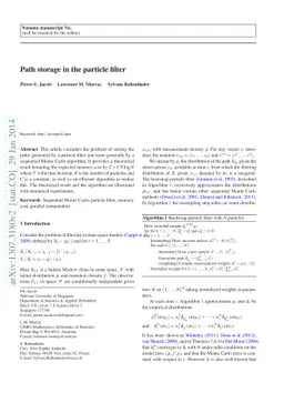 Path storage in the particle filter