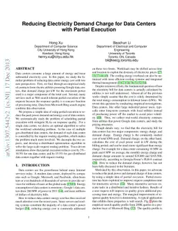 Reducing Electricity Demand Charge for Data Centers with Partial
  Execution