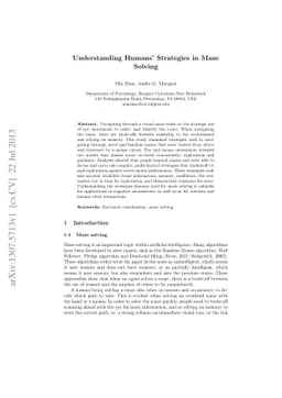 Understanding Humans' Strategies in Maze Solving