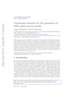 Variational estimators for the parameters of Gibbs point process models