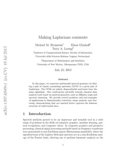 Making Laplacians commute