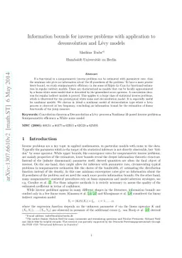 Information bounds for inverse problems with application to
  deconvolution and Lévy models