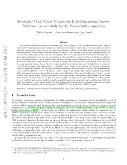 Sequential Monte Carlo Methods for High-Dimensional Inverse Problems: A
  case study for the Navier-Stokes equations