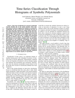 Time-Series Classification Through Histograms of Symbolic Polynomials
