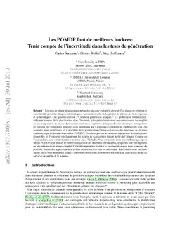 Les POMDP font de meilleurs hackers: Tenir compte de líncertitude dans
  les tests de penetration