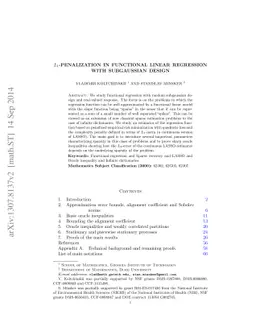 $L_1$-Penalization in Functional Linear Regression with Subgaussian
  Design