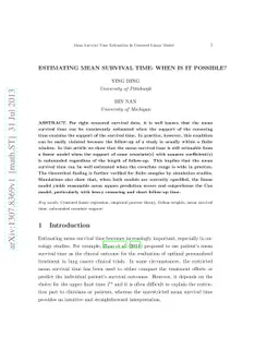 Estimating mean survival time: when is it possible?