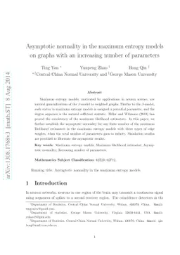 Asymptotic normality in the maximum entropy models on graphs with an
  increasing number of parameters