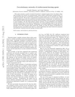 Coevolutionary networks of reinforcement-learning agents