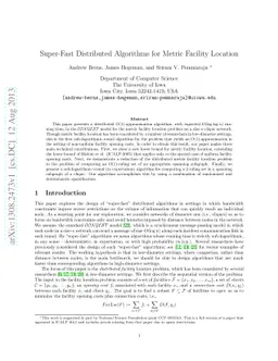 Super-Fast Distributed Algorithms for Metric Facility Location