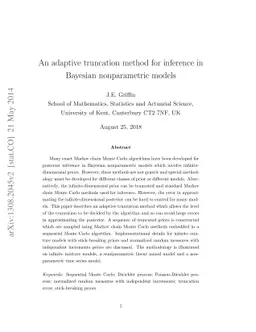 An adaptive truncation method for inference in Bayesian nonparametric
  models