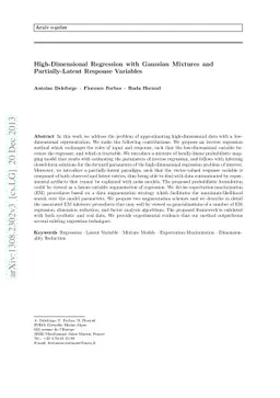 High-Dimensional Regression with Gaussian Mixtures and Partially-Latent
  Response Variables