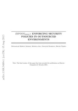 ESPOON$_{ERBAC}$: Enforcing Security Policies In Outsourced
  Environments