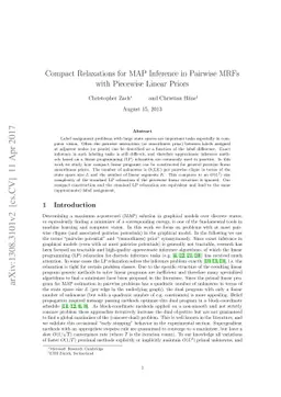 Compact Relaxations for MAP Inference in Pairwise MRFs with Piecewise
  Linear Priors