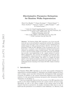 Discriminative Parameter Estimation for Random Walks Segmentation