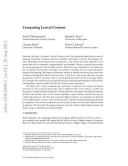 Computing Lexical Contrast