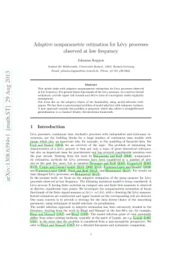 Adaptive nonparametric estimation for Lévy processes observed at low
  frequency