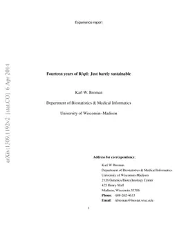 Fourteen years of R/qtl: Just barely sustainable