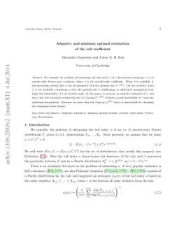 Adaptive and minimax optimal estimation of the tail coefficient