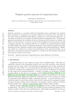 Weighted quantile regression for longitudinal data