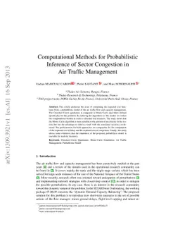 Computational Methods for Probabilistic Inference of Sector Congestion
  in Air Traffic Management