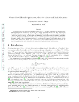 Generalized Hermite processes, discrete chaos and limit theorems