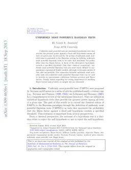 Uniformly most powerful Bayesian tests