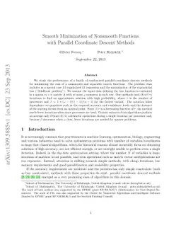 Smooth minimization of nonsmooth functions with parallel coordinate
  descent methods