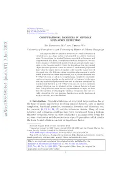 Computational barriers in minimax submatrix detection